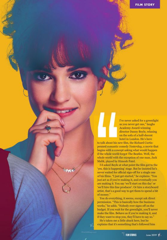 Lily James - Film Stories Magazine June 2019 Issue