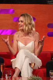 Lily James – Filming For the Graham Norton Show in London 06/13/2019