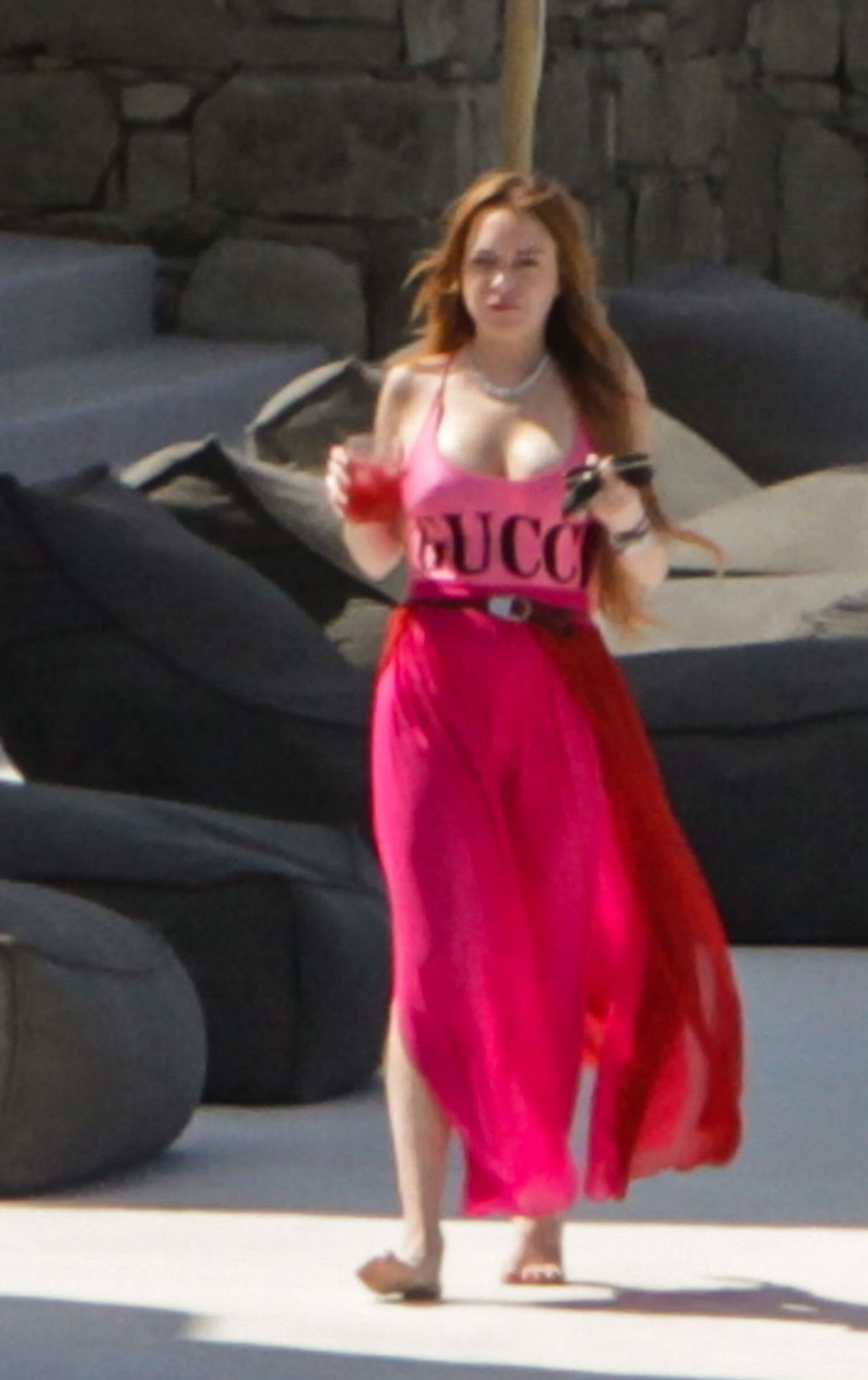 gucci swimsuit pink