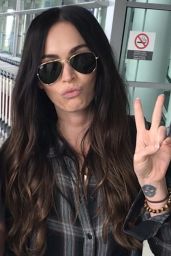 Megan Fox in Travel Outfit - Airport in Toronto 05/31/2019