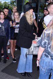 Miley Cyrus in Travel Outfit at the Airport in Warsaw 06/01/2019