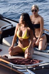 Nicole Scherzinger in Bikini on a Boat in Capri 06/15/2019