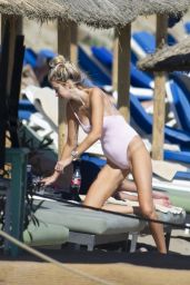 Olivia Attwood in Swimsuit on a Beach in Marbella 06/10/2019