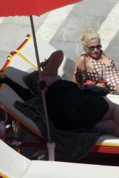 Pixie Lott in Swimsuit by the Pool in Ibiza 05/31/2019