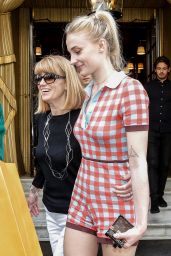 Sophie Turner - Leaving the Royal Monceau Hotel in Paris 06/21/2019
