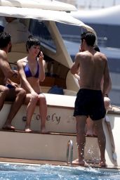Ursula Corbero in a Blue Bikini on Holiday on the Island of Capri 06/14/2019.