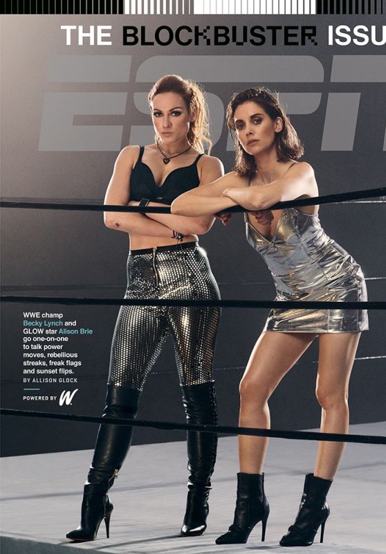 Alison Brie and Becky Lynch - ESPN Magazine August 2019