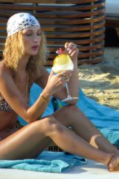 Bella Hadid in a Bikini at the Beach on Mykonos 07/30/2019