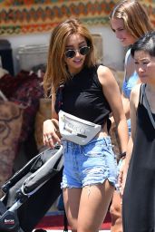Brenda Song in Jeans Shorts - Shopping in LA 07/16/2019