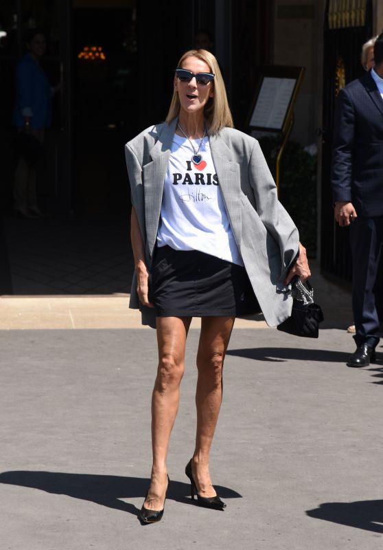 Celine Dion - Leaving Her Hotel in Paris 07/03/2019