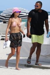 Chantel Jeffries in a Bikini - Beach in Miami 07/11/2019
