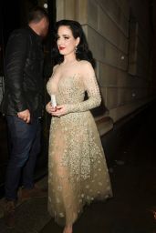 Dita Von Teese - Arriving Back at her Manchester Hotel 07/27/2019