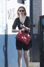 Eleanor Tomlinson in Polka Dot Mini Dress 07/29/2019