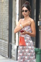 Emily Ratajkowski in Summer Dress - NYC 07/11/2019