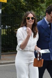 Felicity Jones - Arriving at Wimbledon in London 07/08/2019 • CelebMafia