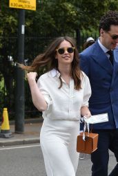 Felicity Jones - Arriving at Wimbledon in London 07/08/2019 • CelebMafia