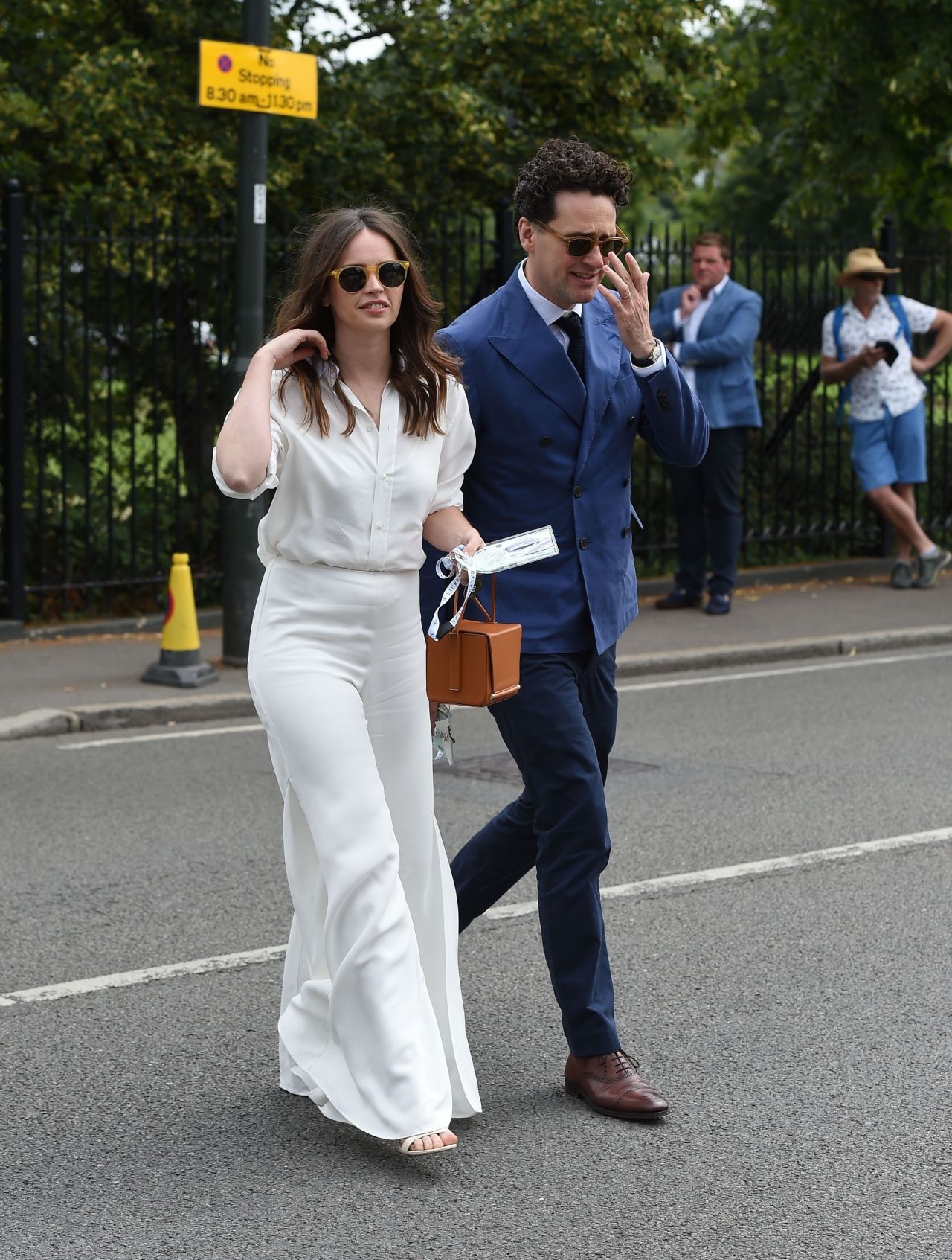 Felicity Jones - Arriving at Wimbledon in London 07/08/2019 • CelebMafia