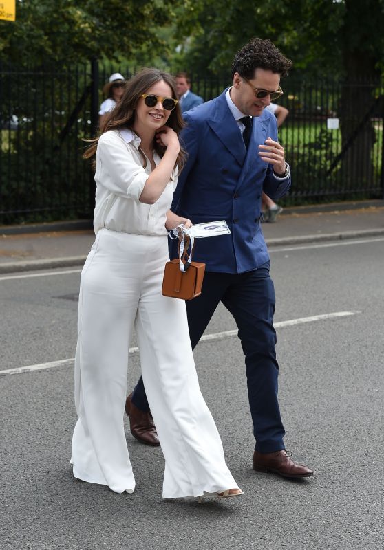 Felicity Jones - Arriving at Wimbledon in London 07/08/2019