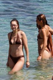 Gigi Hadid and Bella Hadid in Bikini on Mykonos Island 07/29/2019