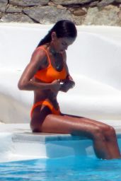 Izabel Goulart in Bikini at the Pool on Mykonos Island 06/29/2019