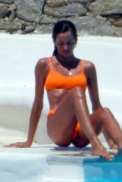 Izabel Goulart in Bikini at the Pool on Mykonos Island 06/29/2019