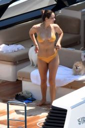 Katharine McPhee in a Bikini on a Yacht in Capri 07/05/2019
