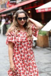 Kelly Brook in a Floral Mini Dress 07/18/2019