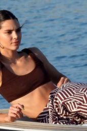 Kendall Jenner at a Boat in Mykonos 07/09/2019