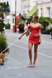 Kimberley Garner - Walking Her Dog in London 07/17/2019