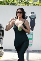 Kourtney Kardashian in a Satin Slip Dress 07/13/2019