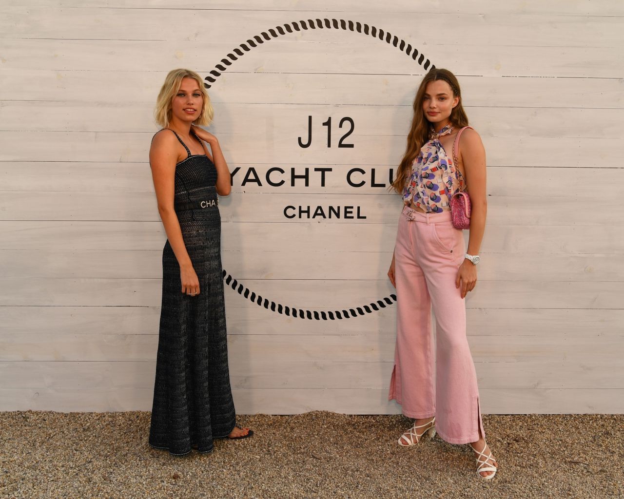 Celebrities wearing CHANEL at the J12 Yacht Club at Sunset Beach