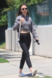 Lily Collins in Tights in West Hollywood 07/26/2019