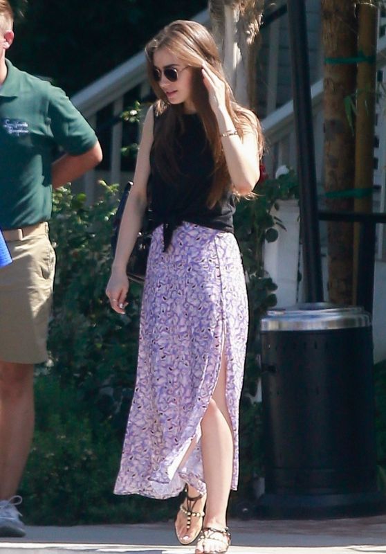 Lily Collins Summer Street Style - West Hollywood 07/10/2019