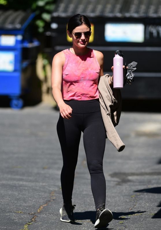 Lucy Hale in Gym Ready Outfit - Studio City 07/11/2019