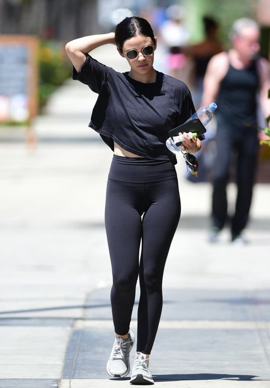 Lucy Hale in Gym Ready Outfit – Studio City 07/24/2019