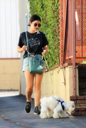 Lucy Hale in Jeans Shorts - Studio City 07/10/2019