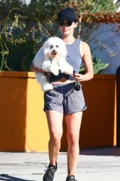 Lucy Hale - Picking Up Her Dog From the Dog Care in Studio City 06/30/2019