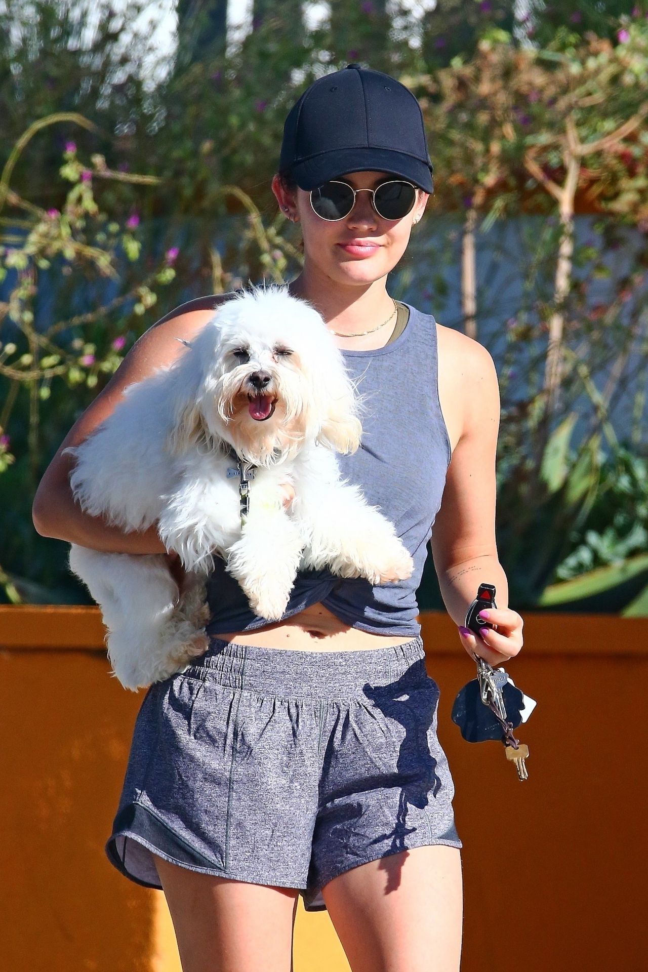 Lucy Hale - Picking Up Her Dog From the Dog Care in Studio City 06/30 ...