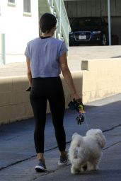 Lucy Hale - Walking Her Dog in Studio City 07/28/2019