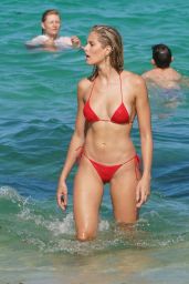 Natalie Jayne Roser in a Red Bikini at Miami Beach 07/09/2019