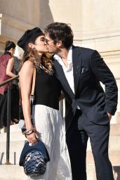Nikki Reed and Ian Somerhalder - Outside Armani Haute Couture Fall/Winter 2019/2020 in Paris