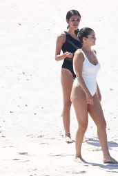 Selena Gomez in a White Swimsuit 07/01/2019