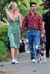 Sophie Turner and Joe Jonas - Out With Their Dog in New York 007/28/2019