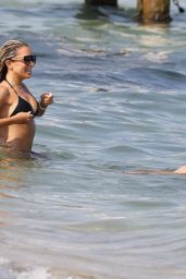 Sylvie Meis in a Bikini on the Beach in Saint Tropez 07/17/2019