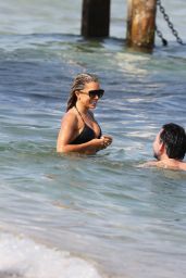 Sylvie Meis in a Bikini on the Beach in Saint Tropez 07/17/2019