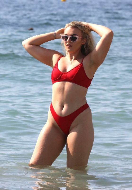 Tallia Storm in a Red Bikini - Ibiza 07/05/2019