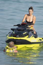 Victoria Swarovski in a Black Bikini - Marbella 07/23/2019