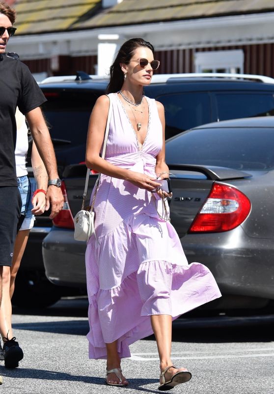 Alessandra Ambrosio in Summer Dress - Out in LA 08/28/2019