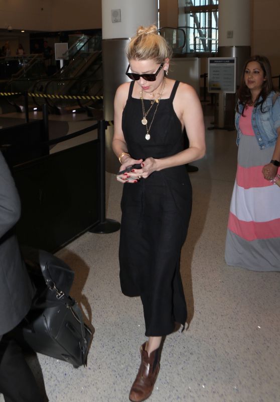 Amber Heard – LAX Airport in LA 08/15/2019