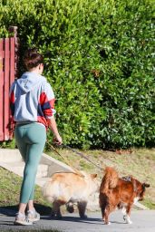 Aubrey Plaza - Out Walking Her Dogs in LA 08/22/2019